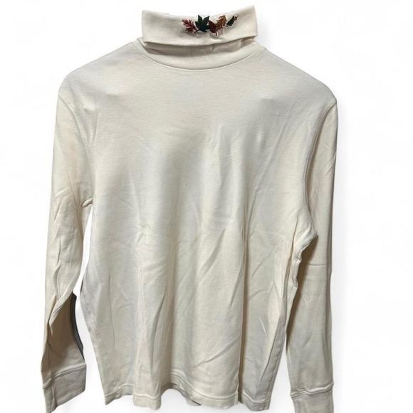 womens retro 90's embroidered fall turtleneck size large - Picture 1 of 2